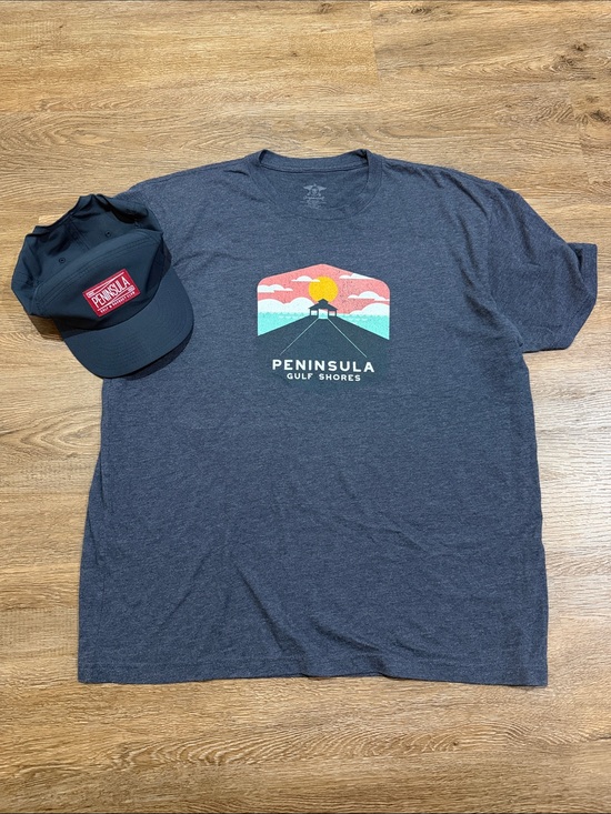 imperial Other - Gulf Shores Peninsula Golf & Racquet Club Men's Navy Graphic Tee and Hat Bundle